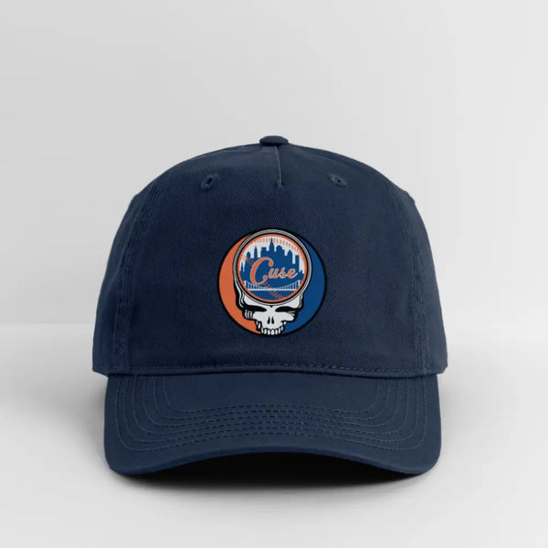 Custom Cuse Grateful Dead Stealie Dad Hat - navy